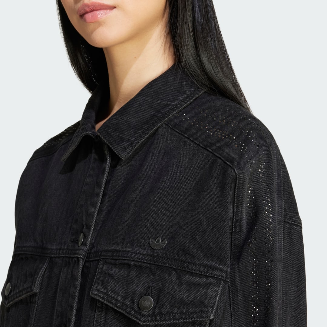 Adidas Rhinestone Denim Jacket