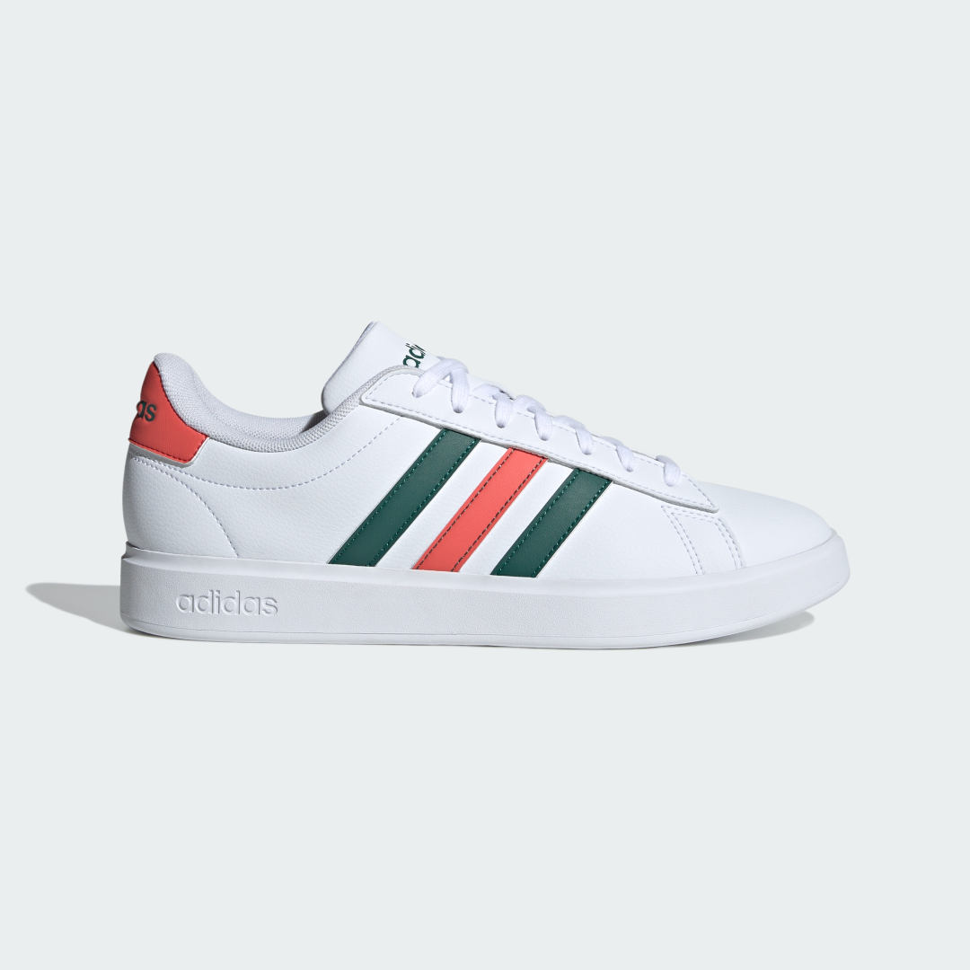 Adidas Grand Court Cloudfoam Comfort Cloud White / Collegiate Green / Preloved Scarlet