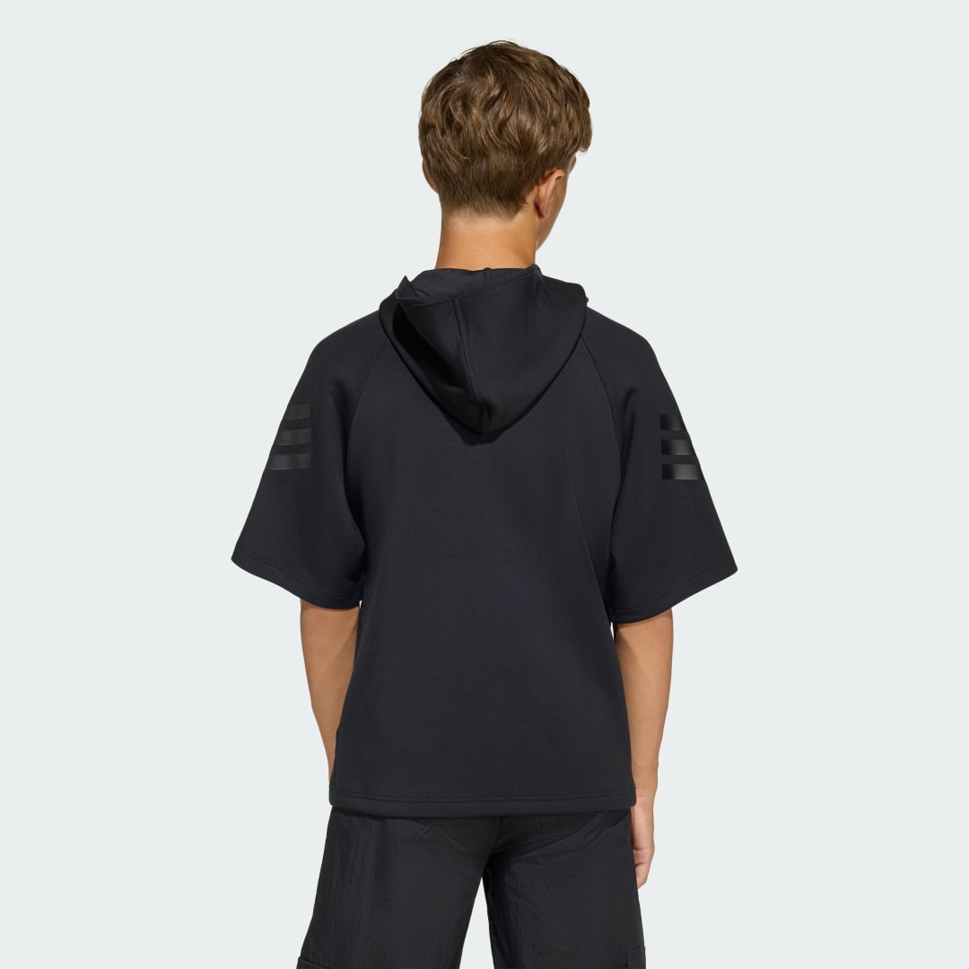 HOODIE FUTURE ICONS 3 STRIPES SHORT SLEEVE - vue 4