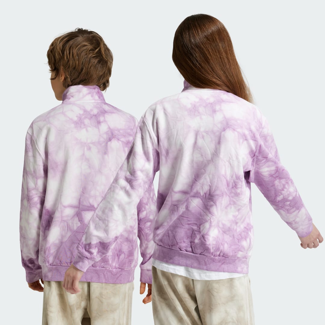 Adidas ALL SZN Tie-Dye Sweatshirt met Halflange Rits Kids