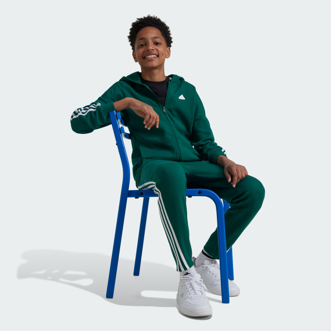 Adidas Future Icons 3-Stripes Ritsjack met Capuchon