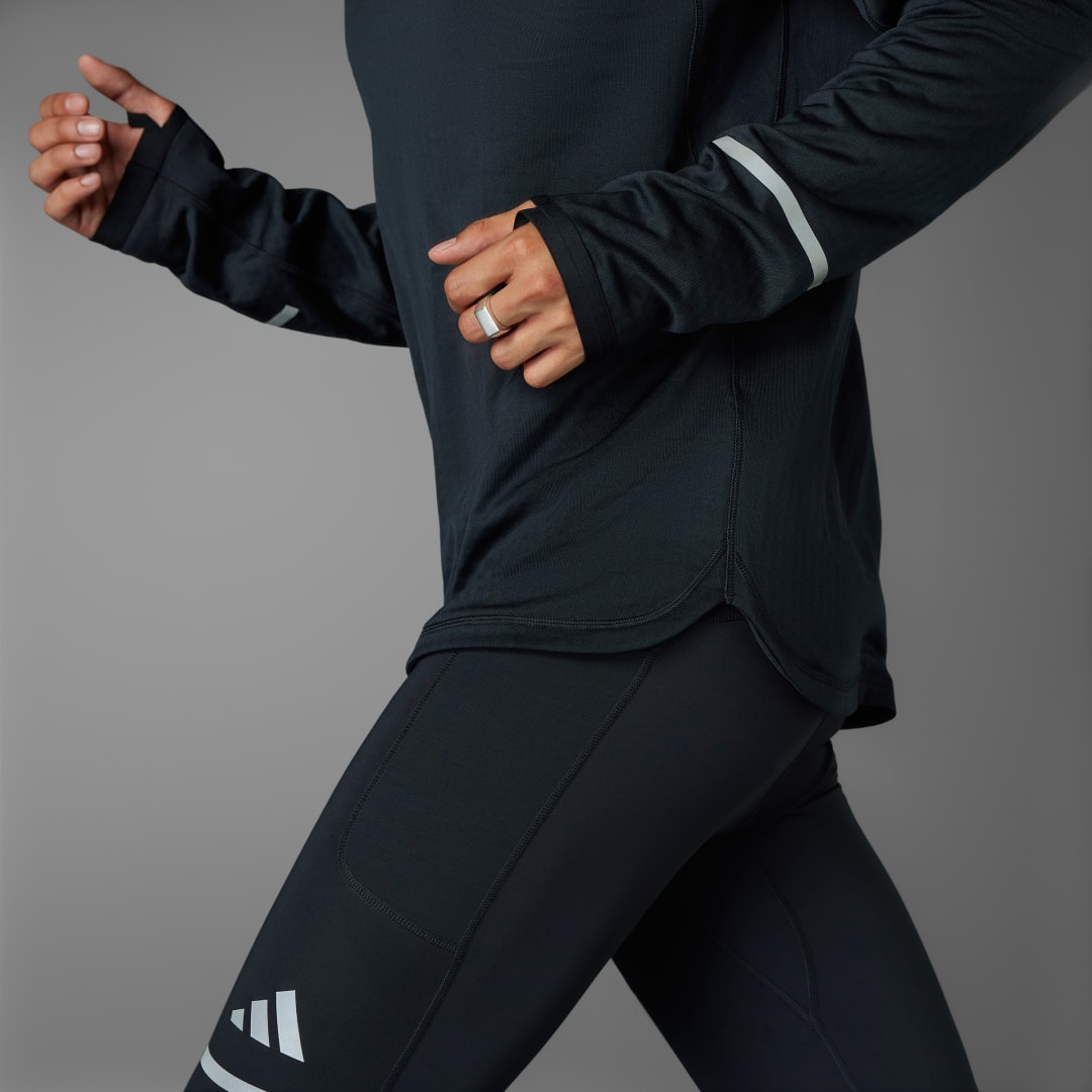 Adidas Ultimate Hi Vis Reflective Shirt met Halflange Rits