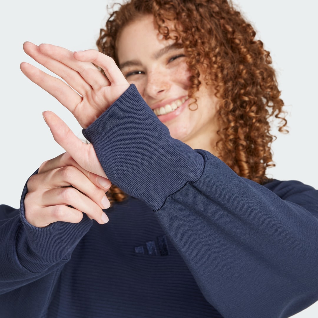 Adidas ALL SZN Ribbed V-Neck Sweatshirt