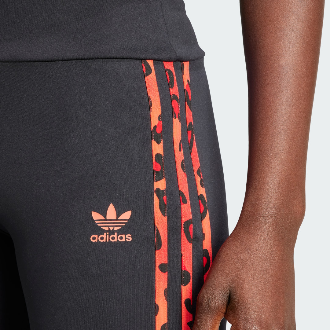 

Licras Acampanadas adidas Originals Leopard Luxe 3 Rayas Mujer, Negro