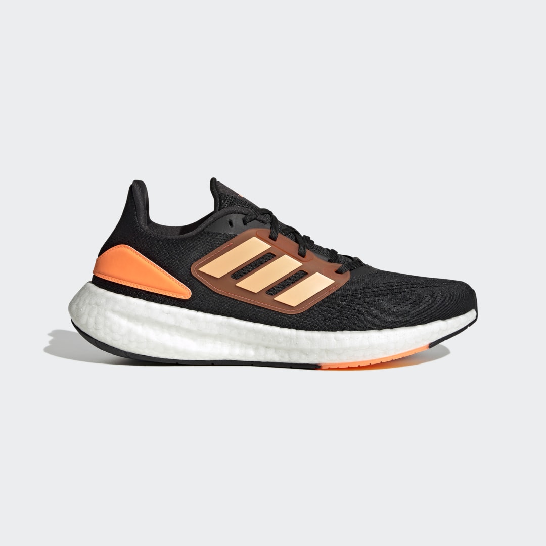 

adidas Tenis Pureboost 22 Unisex, Negro/acid naranja/preloved rojo