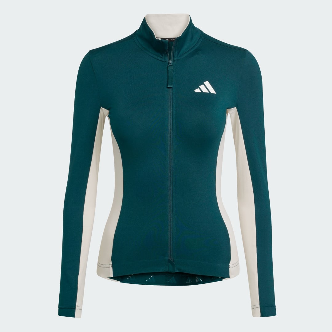 Adidas Tempo 3-Stripes Fietsshirt met Lange Mouwen
