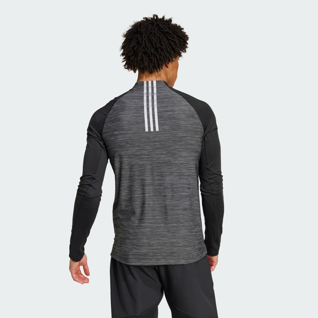 Adidas Gym+ Training 3-Stripes Longsleeve met Korte Rits