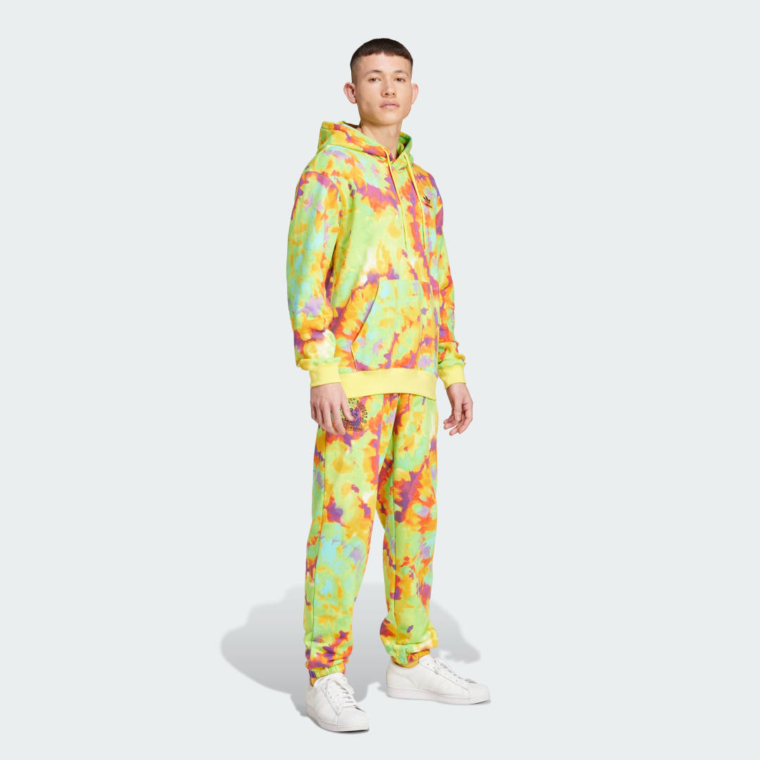 Adidas Tie-Dyed Allover Print Hooded Sweatshirt