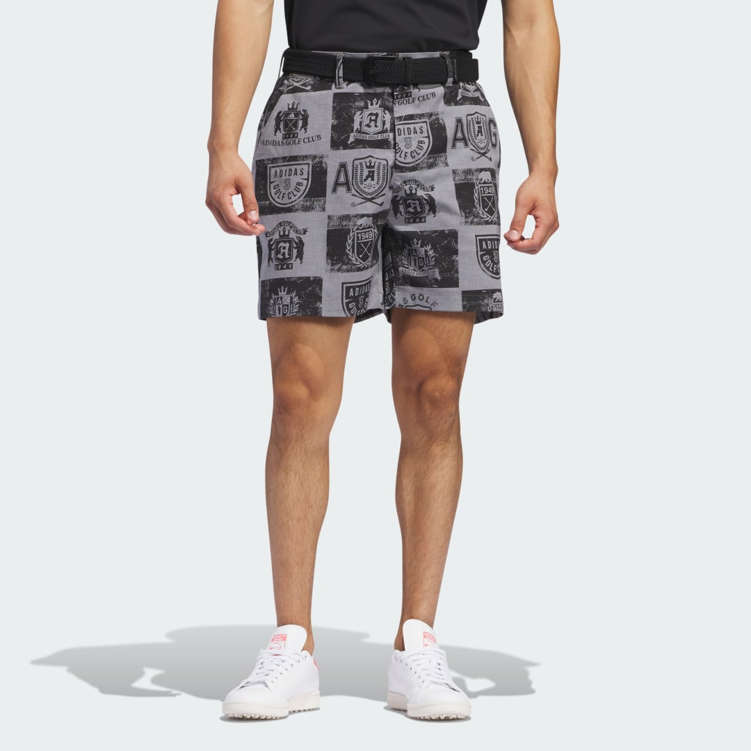 Image of adidas Go-To Printed Shorts Grey S - Men Golf Shorts