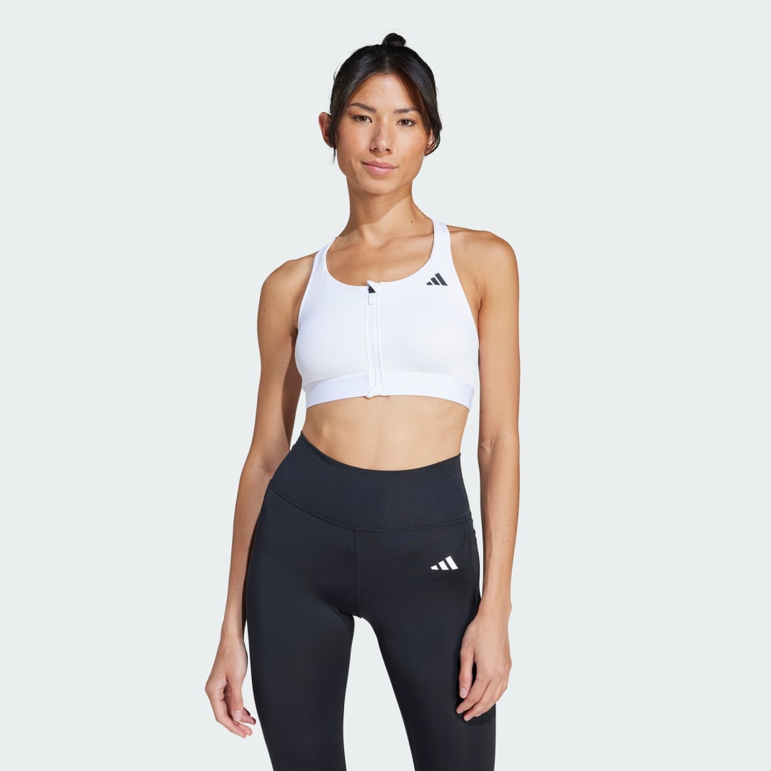 Brassière zippée Powerreact Training Maintien moyen