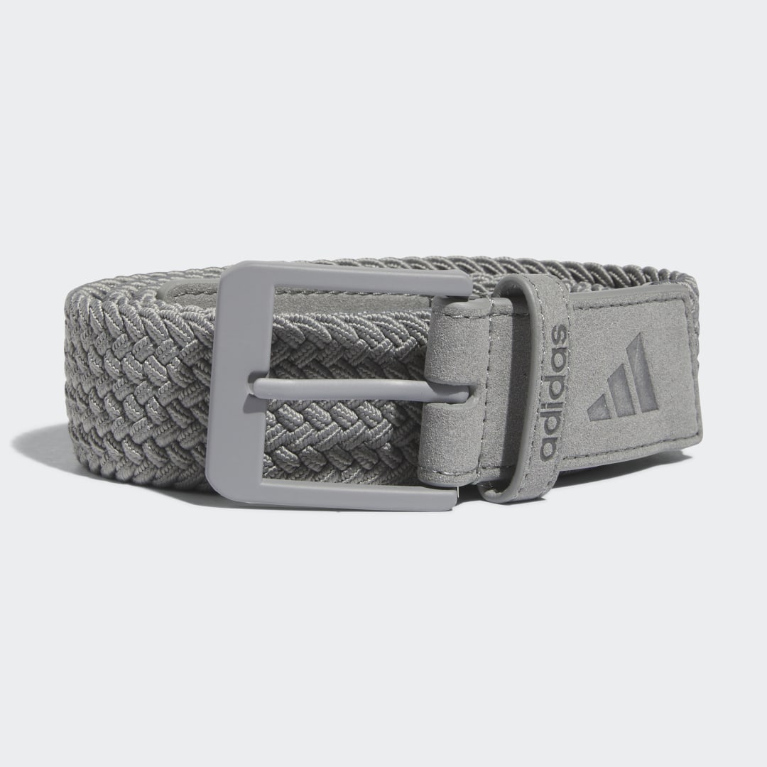 Image of adidas Golf Braided Stretch Belt Grey S/M - Golf Belts