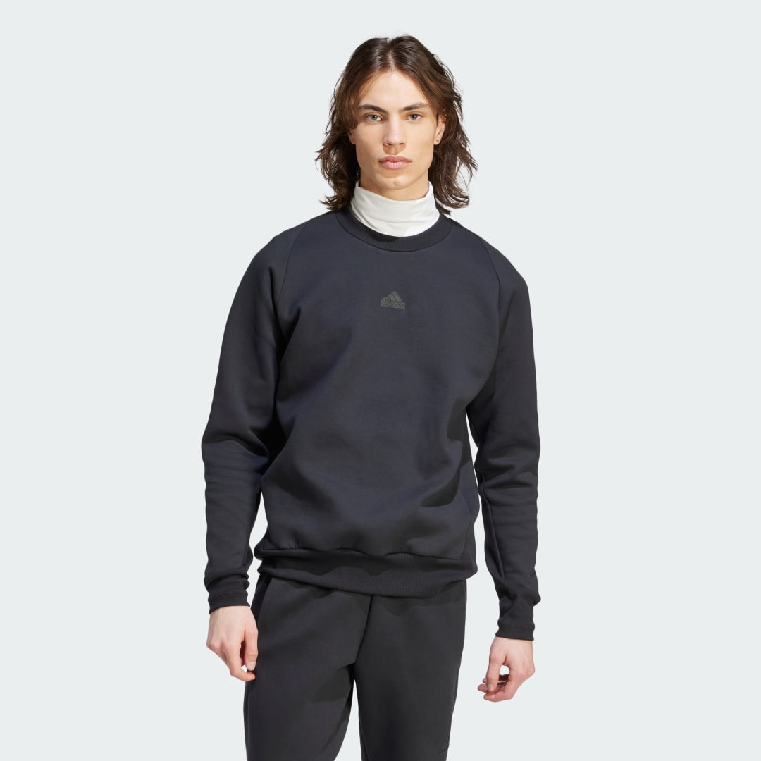 Image of adidas adidas Z.N.E. Premium Sweatshirt Black S - Men Lifestyle Sweatshirts & Hoodies