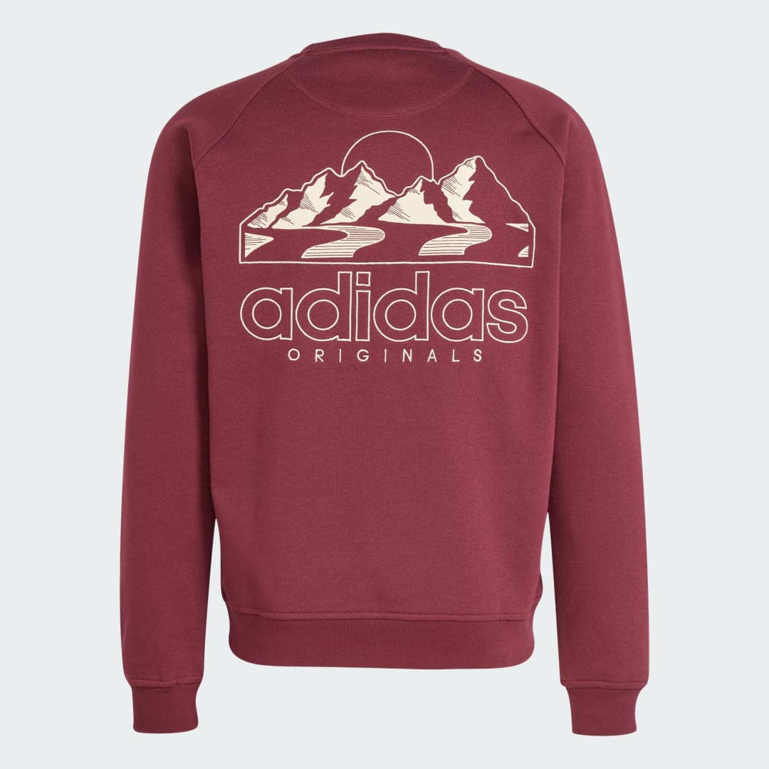 Adidas Winter Resort Mountain Graphic Fleece Sweatshirt