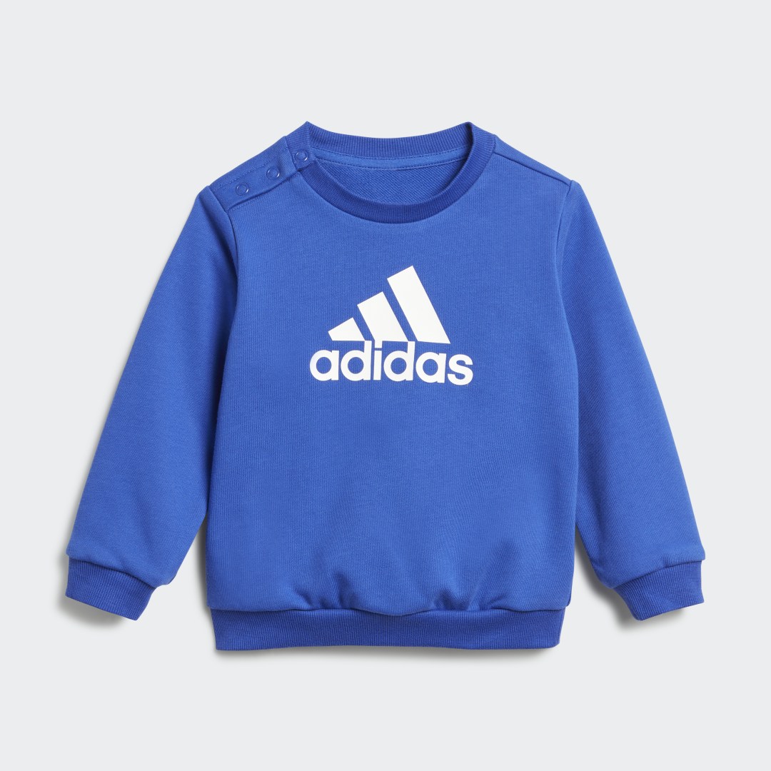 Adidas Sportswear joggingpak kobaltblauw wit Trainingspak Katoen Ronde hals 104 Kledingwinkel