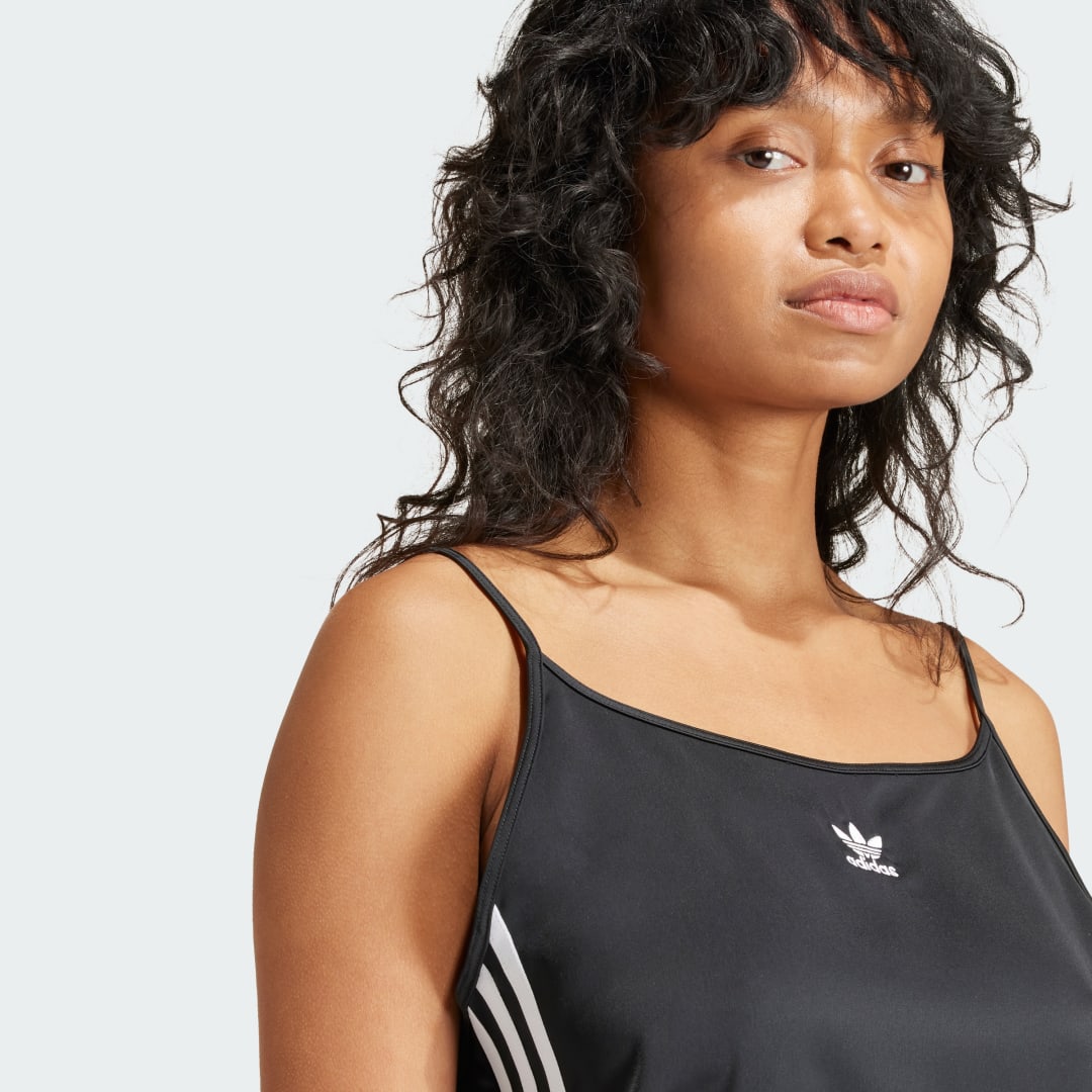 

adidas Playera Sin Mangas Adicolor 3 Franjas Mujer, Negro