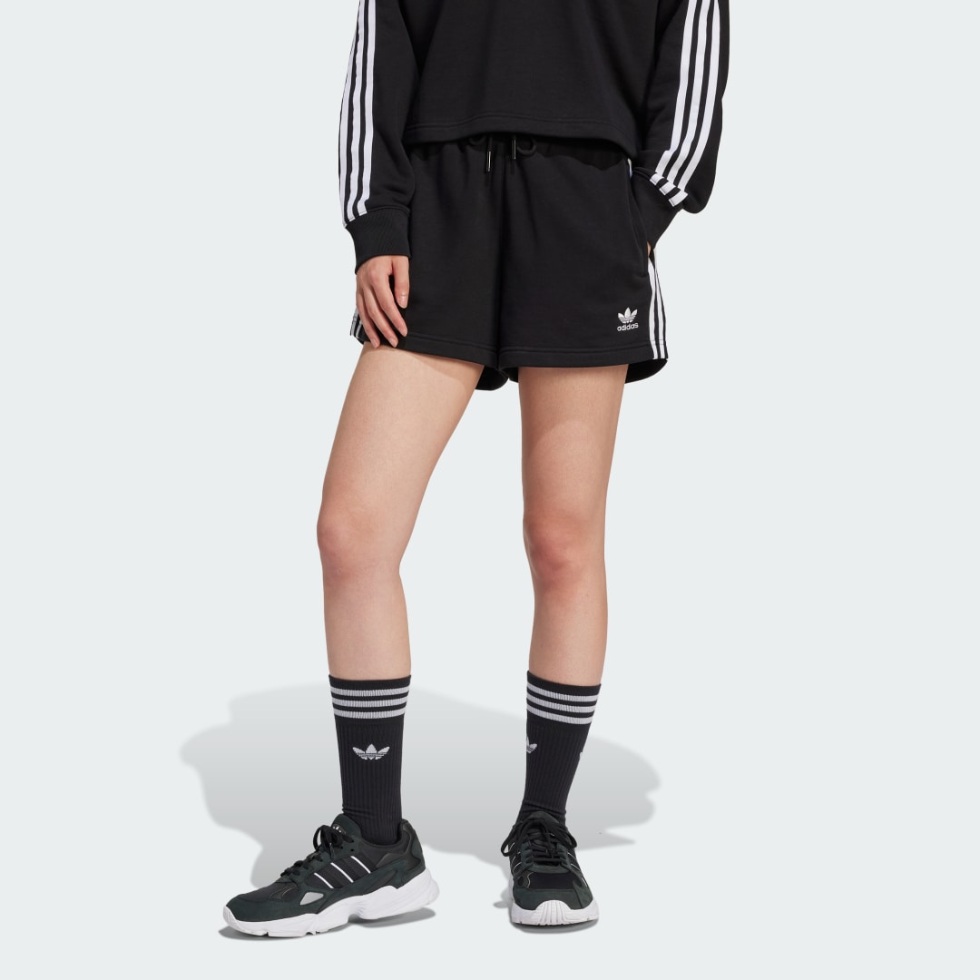 

adidas Shorts 3 Rayas Felpa Francesa Mujer, Negro
