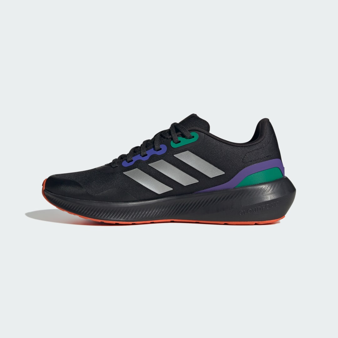 

adidas Tenis Runfalcon 3 TR Unisex, Negro/plata gris/morado rush