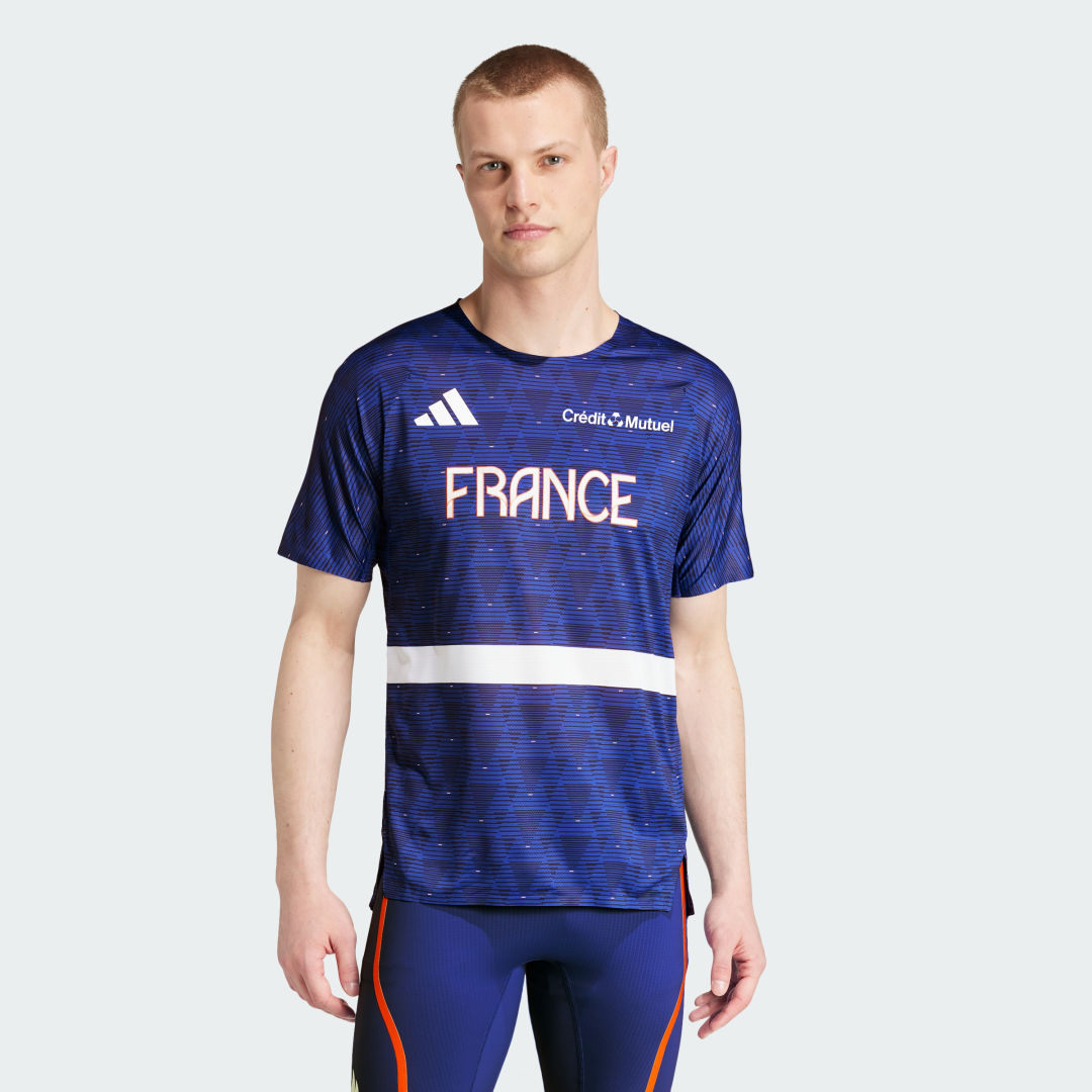 Adidas Team France Athletisme T-shirt Heren