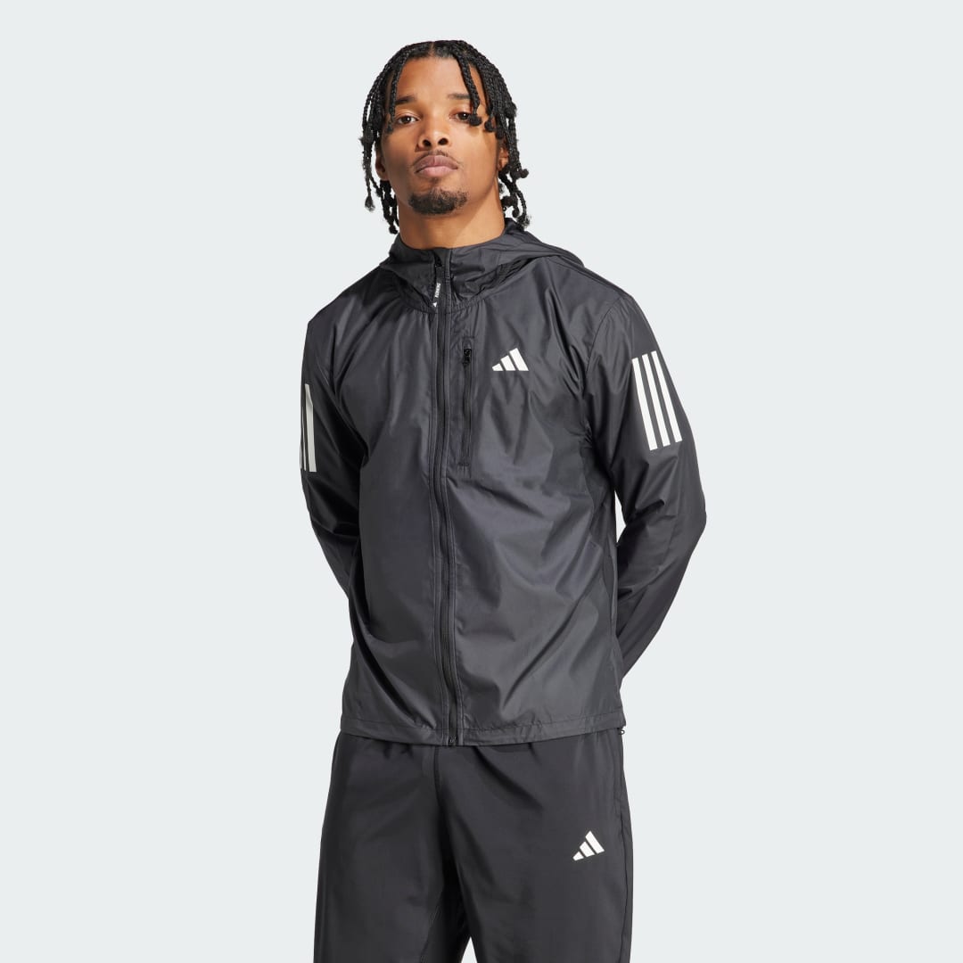 Image of adidas Own the Run Jacket Black S - Men Running Jackets