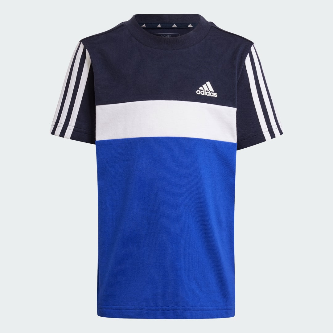 Adidas Tiberio 3-Stripes Colorblock Katoenen T-shirt Kids