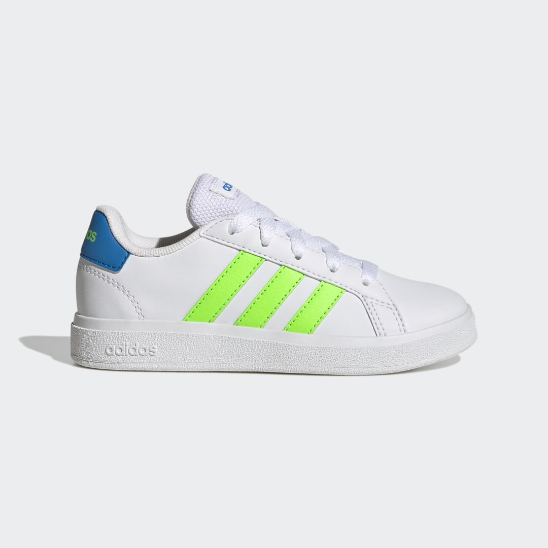 

adidas Tenis Adidas Grand Court Lifestyle Para Tenis con Cordones Niño, Blanco/solar verde/azul rush