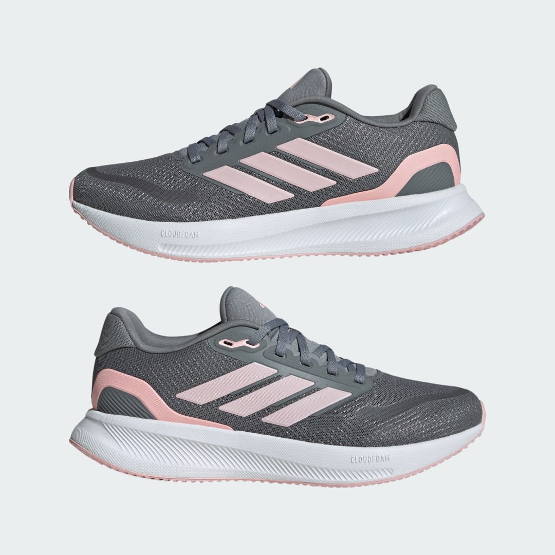 

adidas Tenis de Running Runfalcon 5 Mujer, Gris three/sandy rosa/blanco