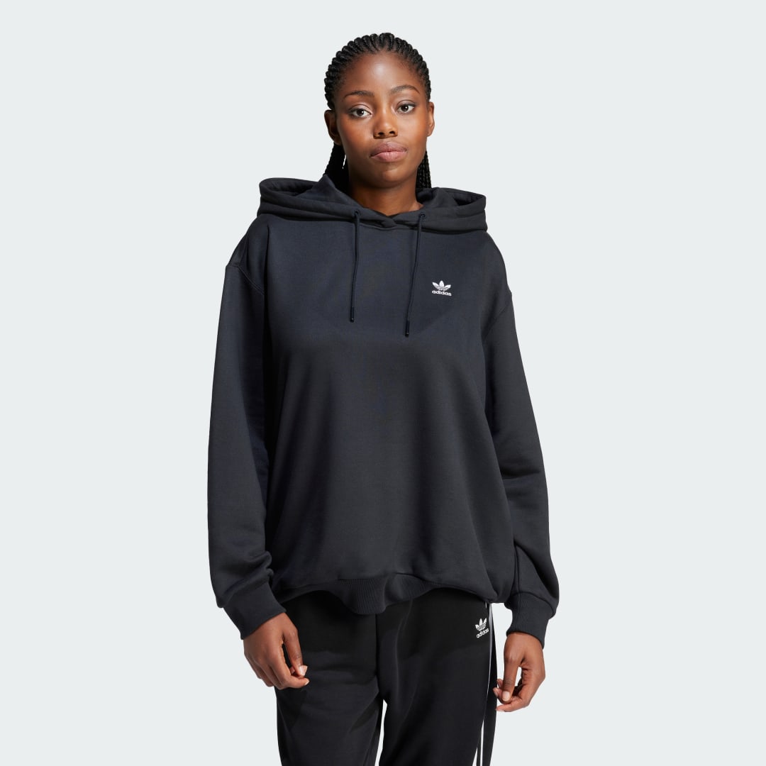 

adidas Buzo con Capucha Trifolio Oversized Mujer, Negro