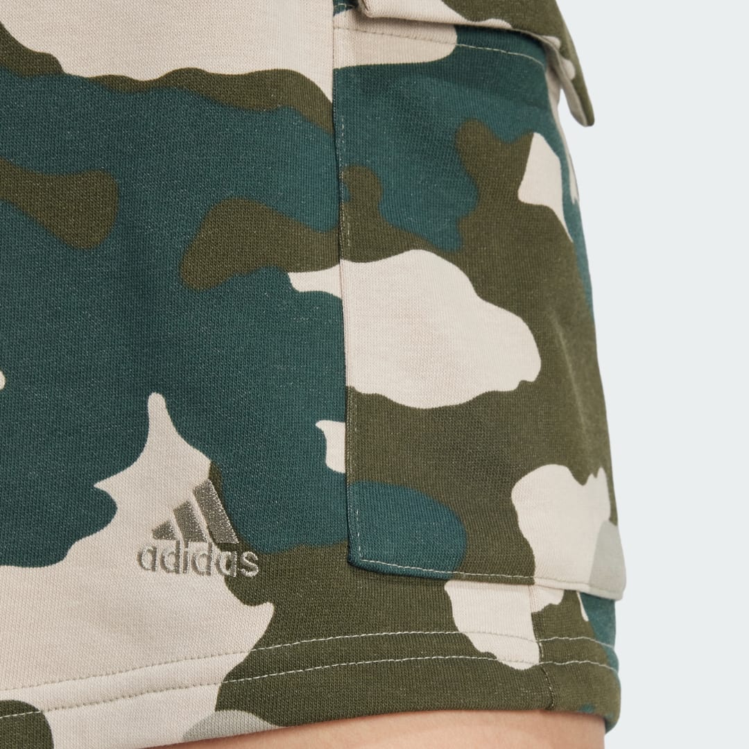Adidas Essentials 3-Stripes Camo-Print Cargoshort