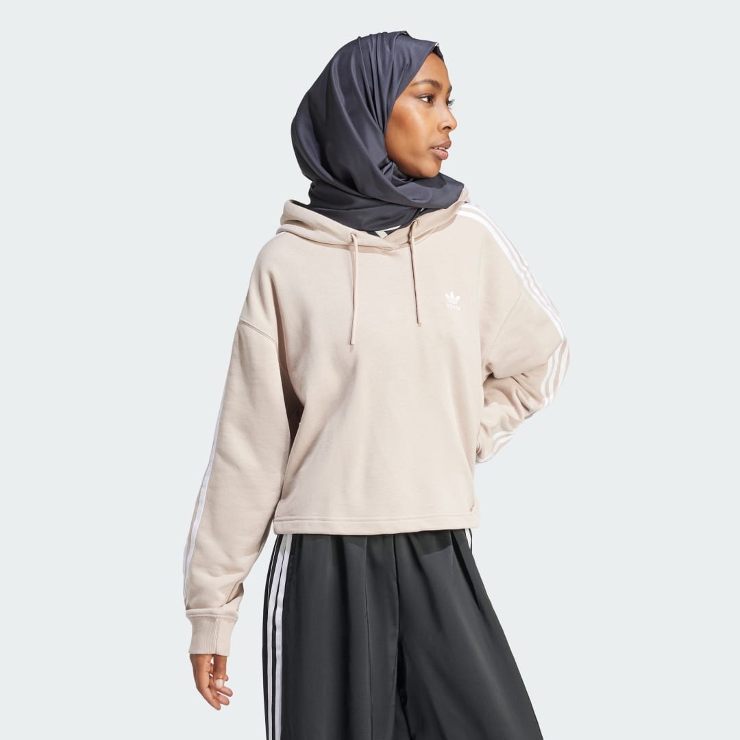 Thumbnail - Adicolor 3-Stripes Short Hoodie