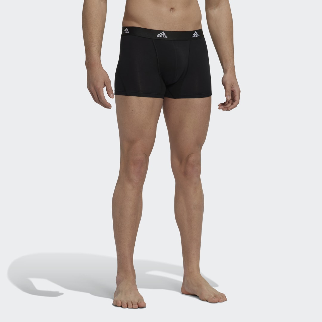 Image of adidas Active Flex Cotton Trunk Underwear Black S - Men Training Underwear