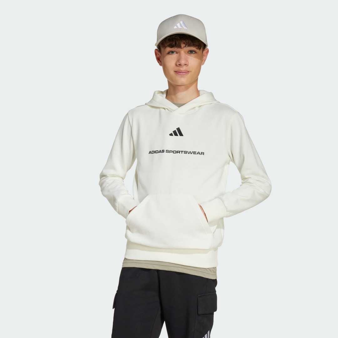Adidas Slogan Fleece Hoodie Kids