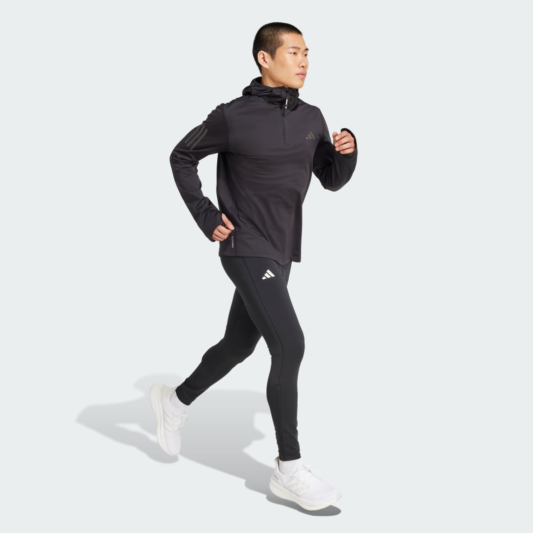 Adidas Own The Run Winterized Hoodie Met Halve Rits