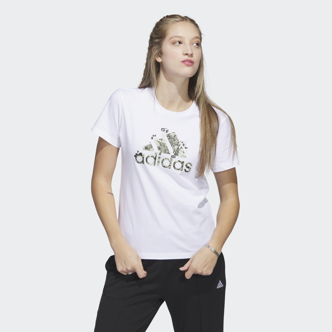 Adidas Floral Badge of Sport Graphic T-Shirt