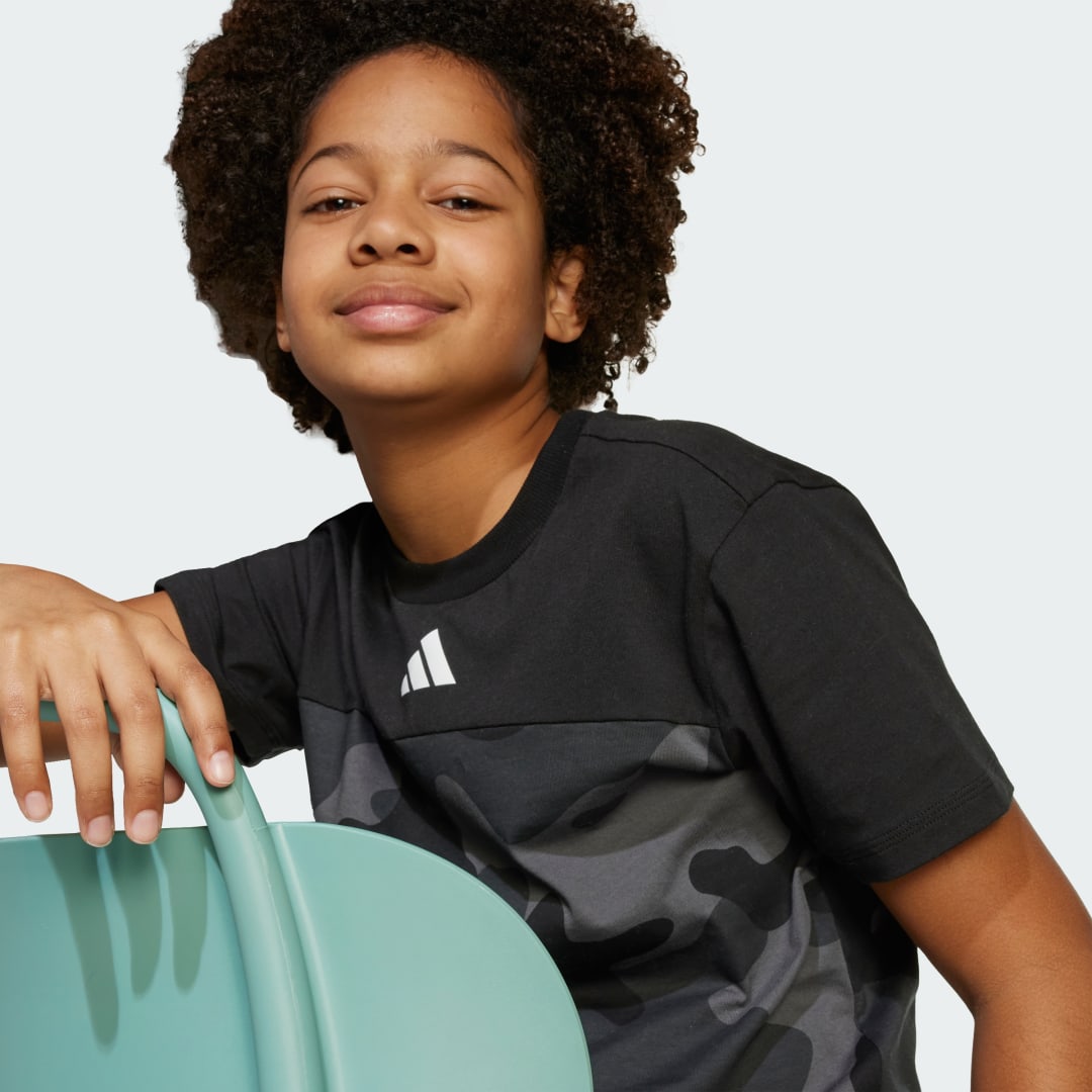Adidas Seizoensessentials Camo Katoenen T-shirt Kids