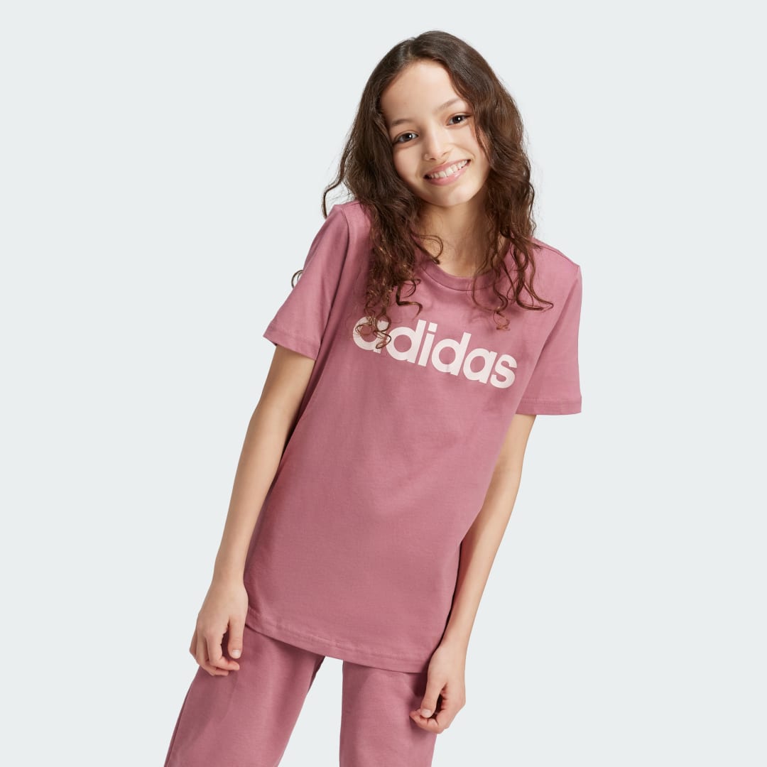 adidas Essentials Linear Logo Cotton Slim Fit Tee