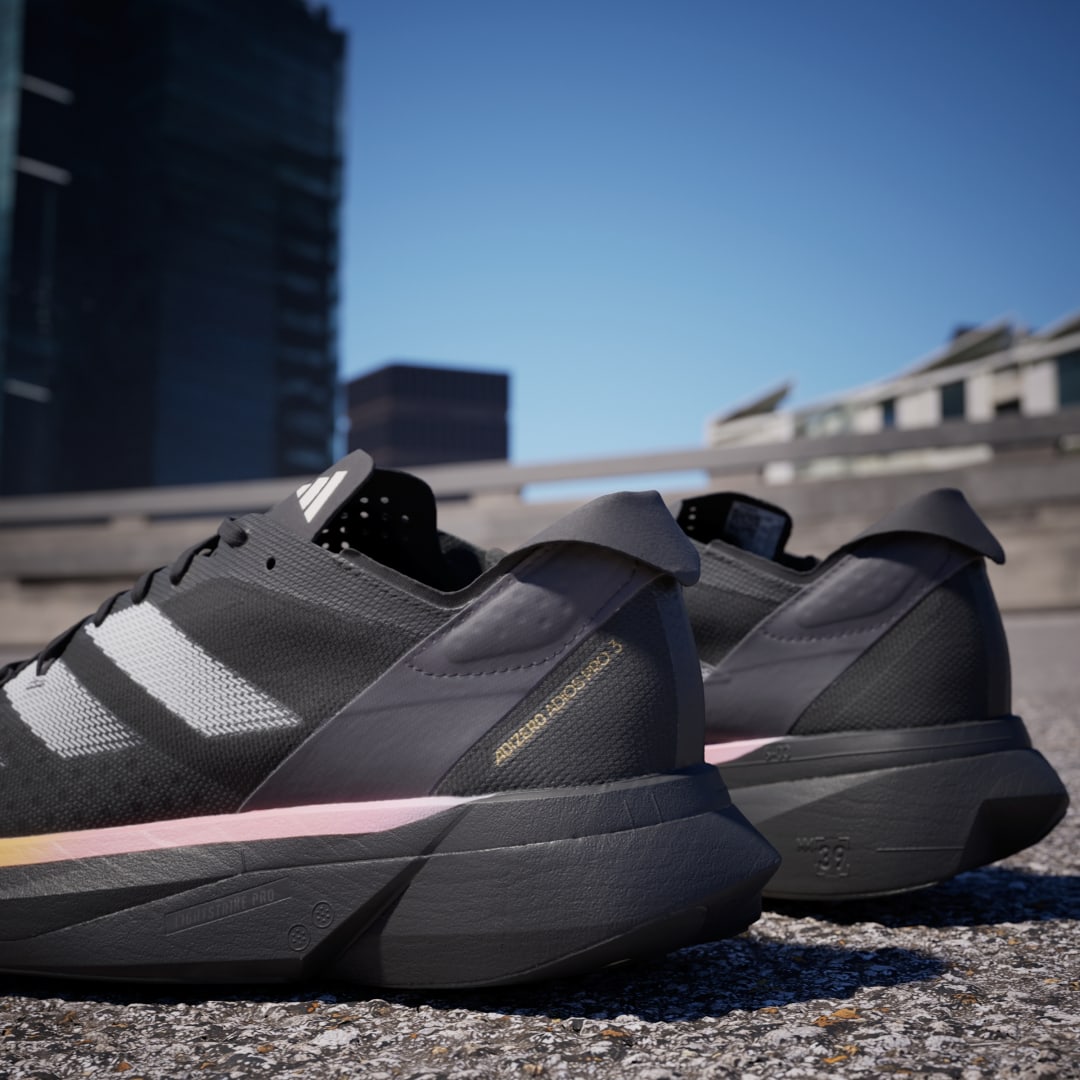 

adidas Tenis Adizero Adios PRO 3 Unisex, Negro/zero metalic/spark