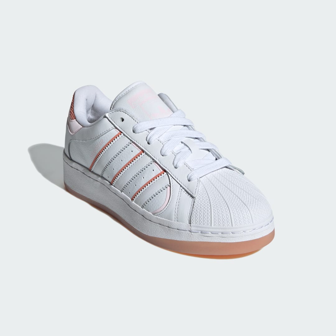 

adidas Tenis Superstar XLG Mujer, Blanco/wonder clay/clear rosa