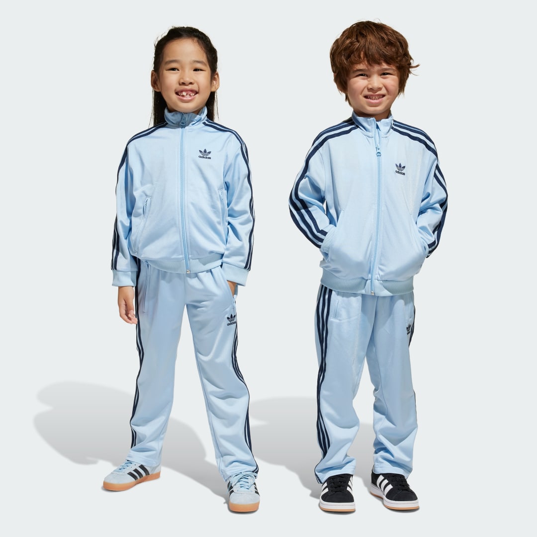 Adidas Adicolor Firebird Trainingspak Kids Blauw