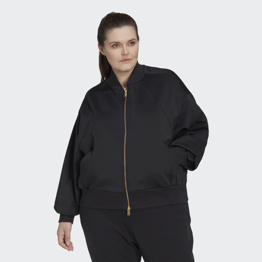 adidas 11 Honoré Spacer Jacket (Plus Size) Black 1X Womens