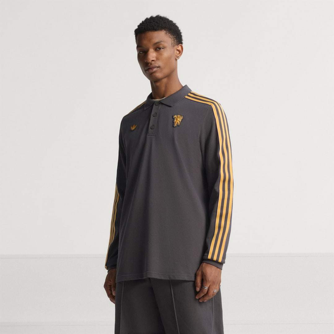Adidas Manchester United Terrace Icons Poloshirt met Lange Mouwen