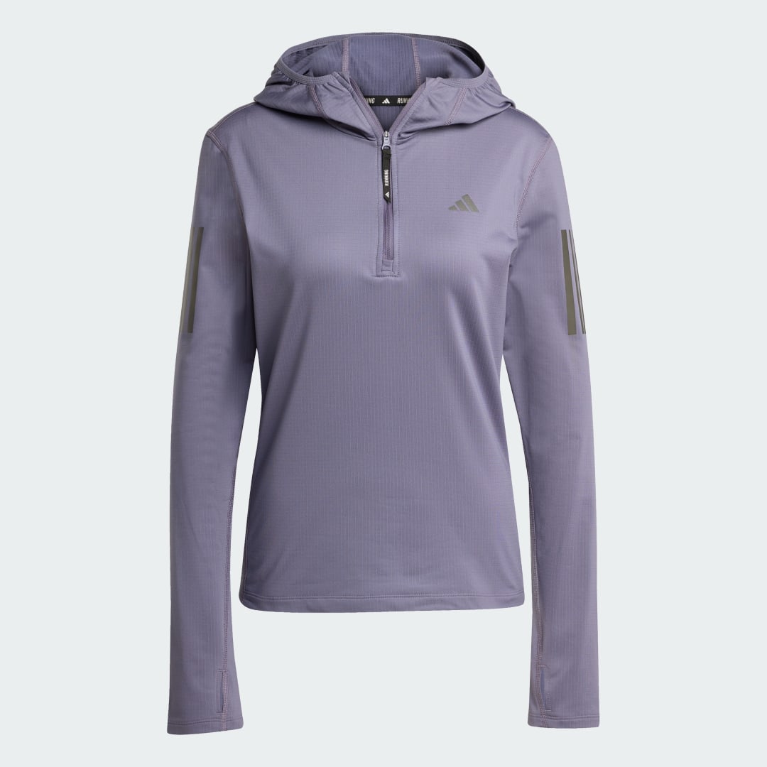 Adidas Own The Run Winterized Hoodie Met Halve Rits