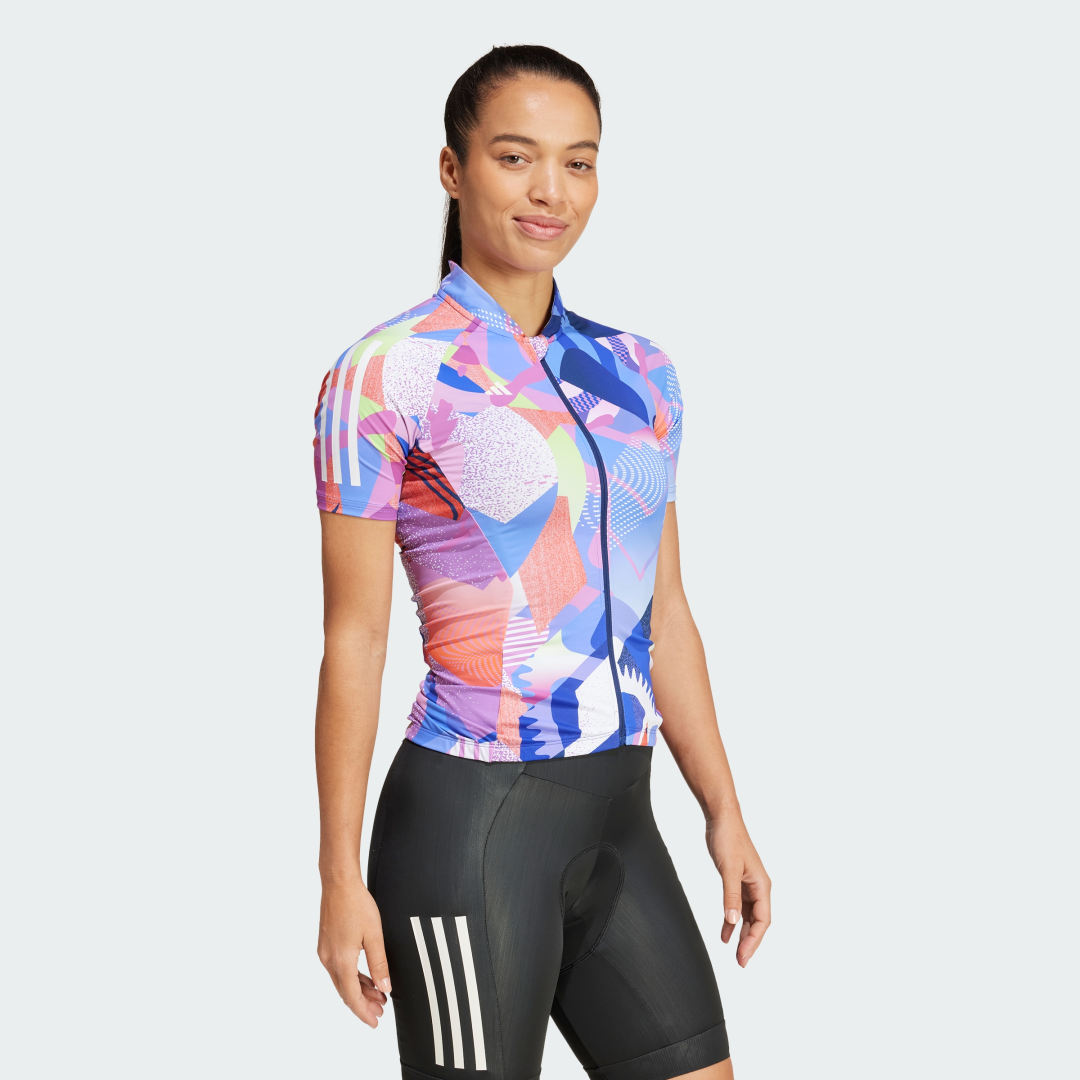 Thumbnail - Essentials 3-Streifen Pattern Clash Radtrikot