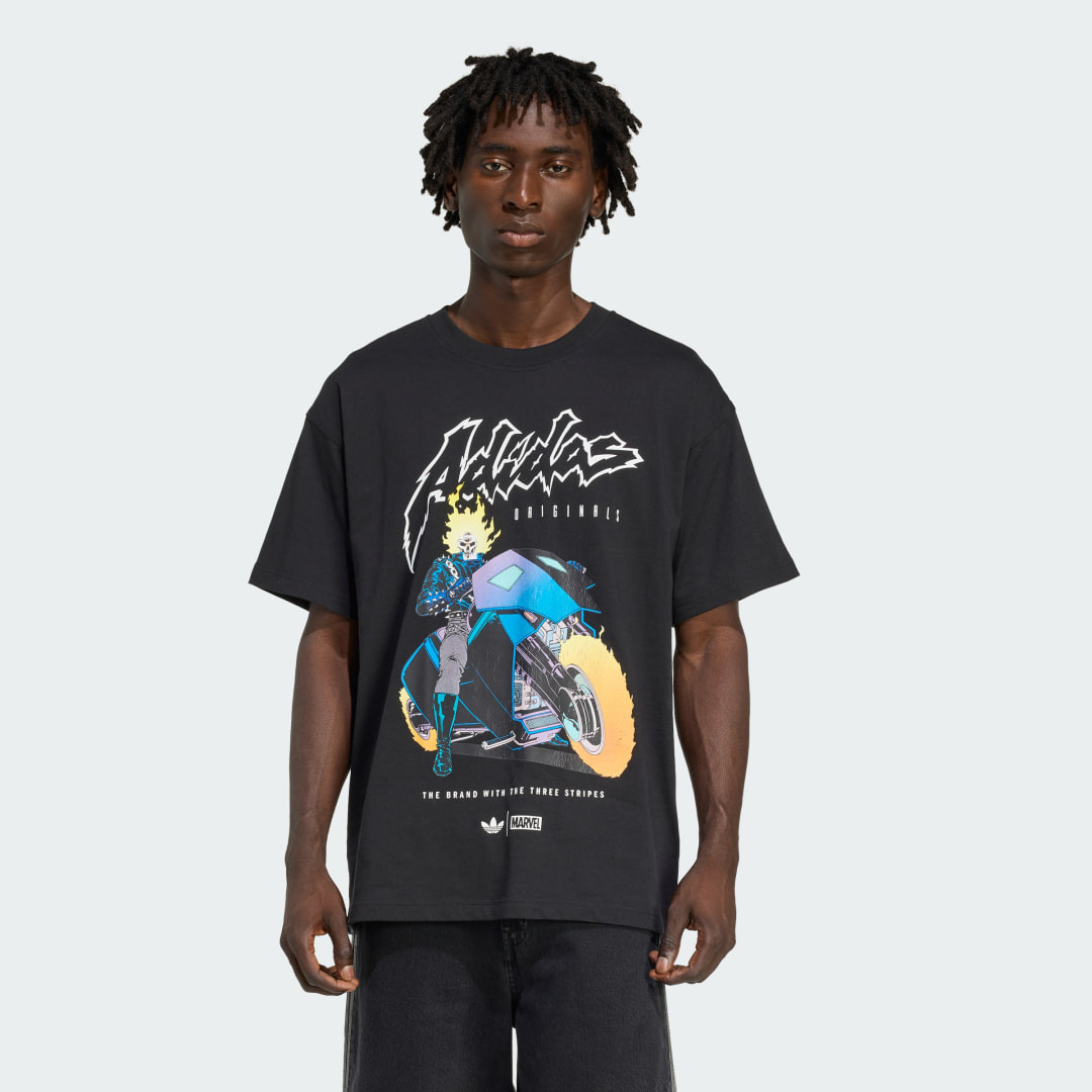 Image of T shirt adidas Ghost Rider Marvel oversize uomo cod002