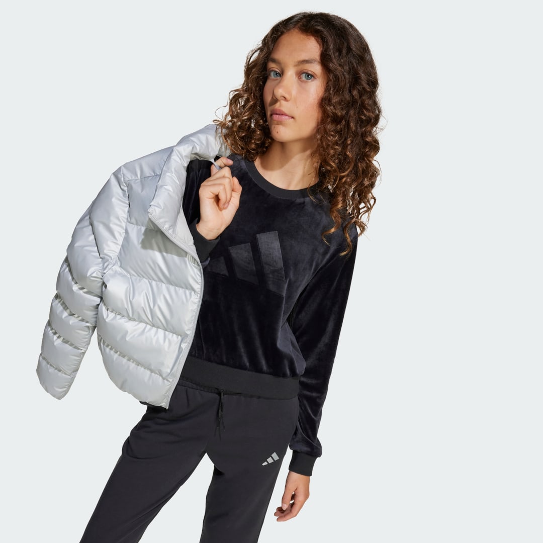 Adidas Girl Holiday Glam Cropped Sweatshirt