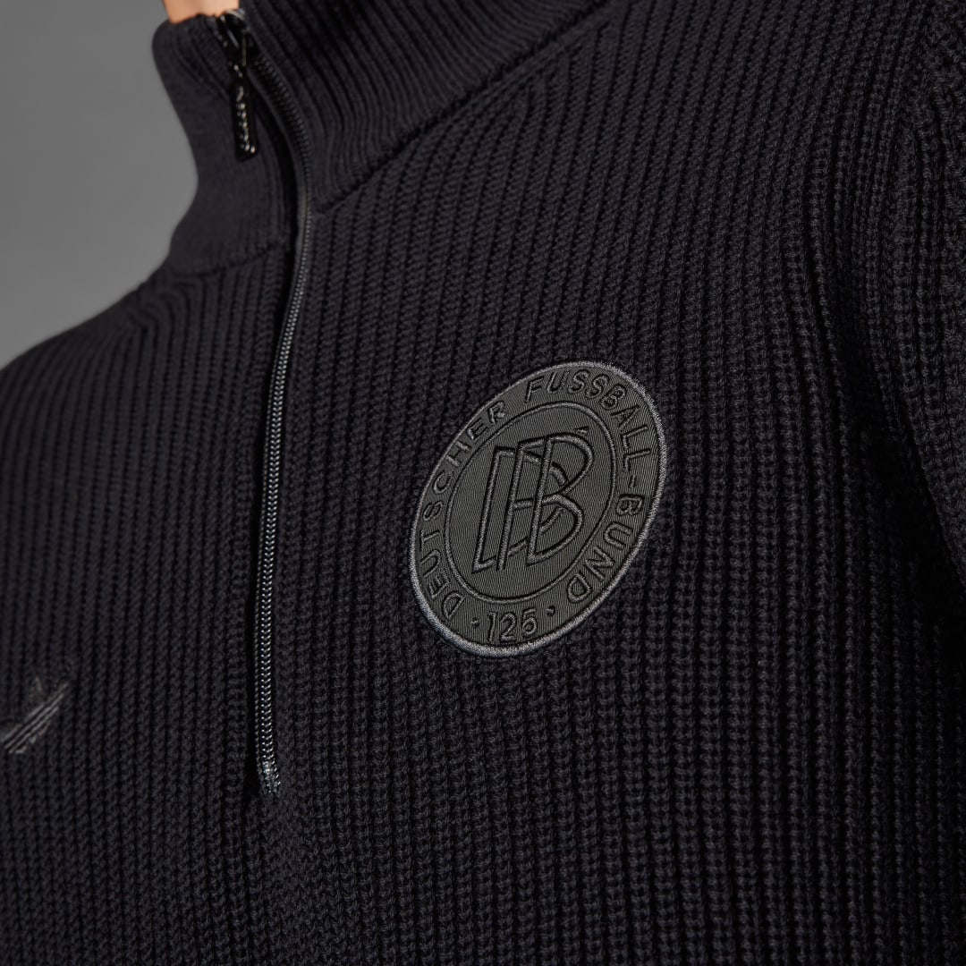 Adidas Duitsland Anniversary Knit Sweatshirt met Halflange Rits