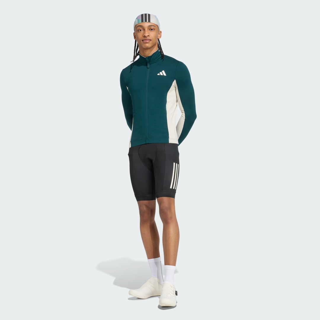 Adidas Tempo 3-Stripes Fietsshirt met Lange Mouwen