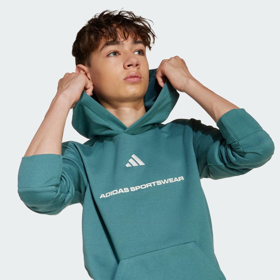 Adidas Boys Slogan Fleece Hoodie Kids