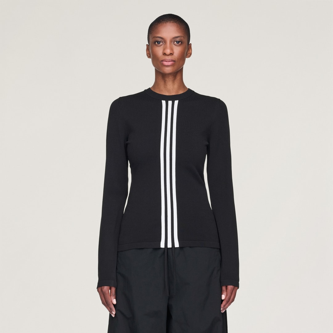 T shirt manches longues Y 3 3 Stripes