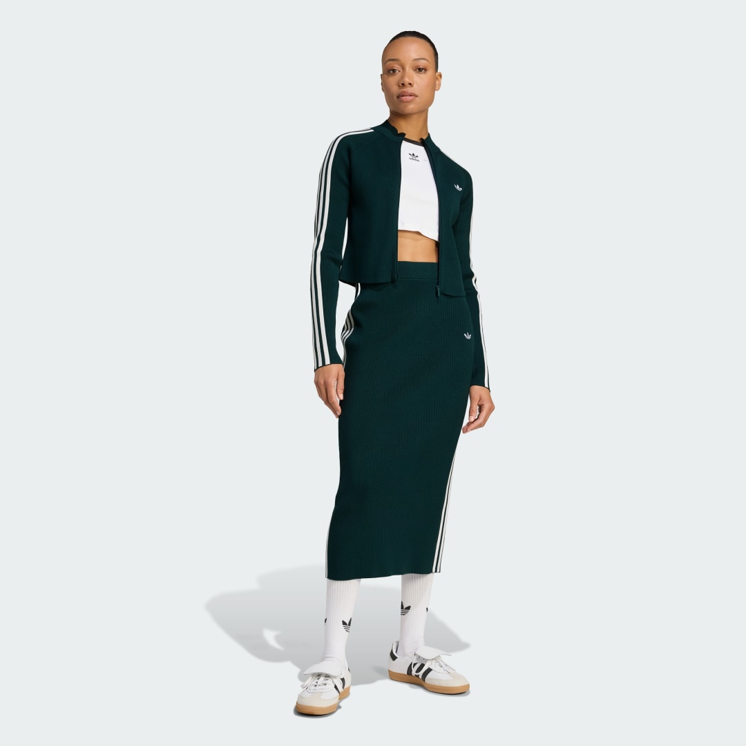 Veste de survêtement maille slim 3 bandes Adicolor - vue 7