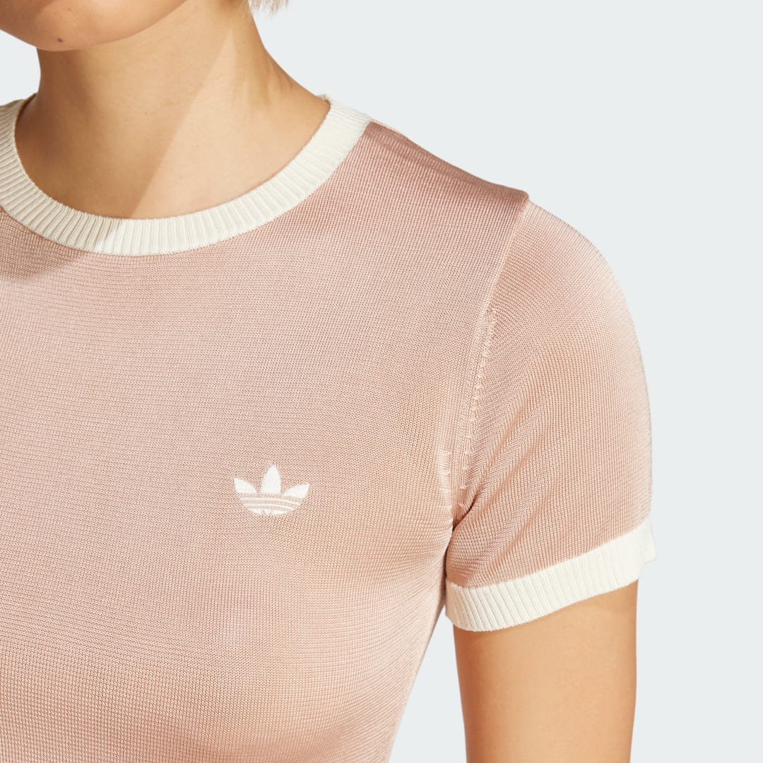 Adidas Knitted 3-Stripes Short T-shirt